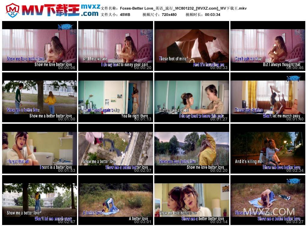 Foxes-Better Love_英语_流行_MC801232